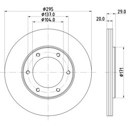 Brake Disc MINTEX MDC753 OE Ref 40206G9500 MINTEX