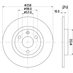 Brake Disc MINTEX MDC755 OE Ref 96017878 MINTEX