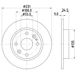 Brake Disc MINTEX MDC772 OE Ref B46126251C MINTEX