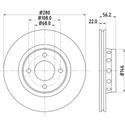 Brake Disc MINTEX MDC776 OE Ref 8A0615301E MINTEX