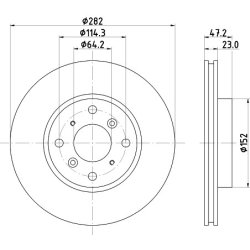 Brake Disc MINTEX MDC779 OE Ref 45251SS0A00 MINTEX
