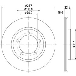 Brake Disc MINTEX MDC781 OE Ref 4351287605 MINTEX