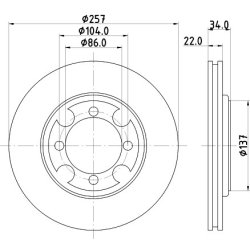 Brake Disc MINTEX MDC782 OE Ref 5171228300 MINTEX