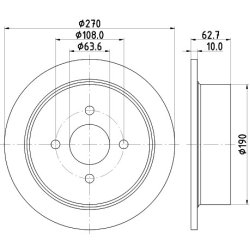 Brake Disc MINTEX MDC790 OE Ref 5025951 MINTEX