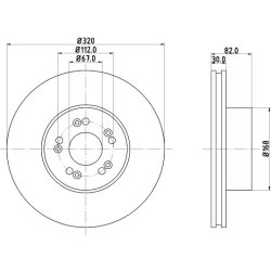 Brake Disc MINTEX MDC793 OE Ref 1404211012 MINTEX