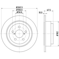 Brake Disc MINTEX MDC801 OE Ref 32006222 MINTEX