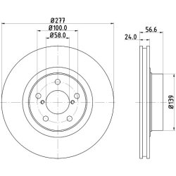 Brake Disc MINTEX MDC804 OE Ref 32011186 MINTEX
