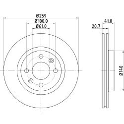Brake Disc MINTEX MDC811 MINTEX