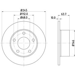 Brake Disc MINTEX MDC828 MINTEX