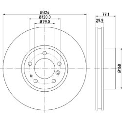 Brake Disc MINTEX MDC833 OE Ref 6757746 MINTEX