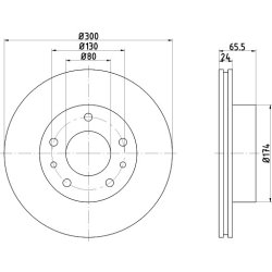 Brake Disc MINTEX MDC840 MINTEX