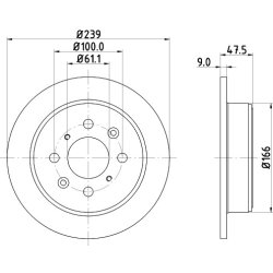 Brake Disc MINTEX MDC846 OE Ref 42510SELT50 MINTEX