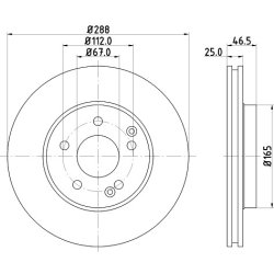 Brake Disc MINTEX MDC852 OE Ref 2034210312 MINTEX