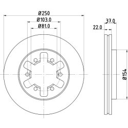 Brake Disc MINTEX MDC858 OE Ref 4020601G00 MINTEX