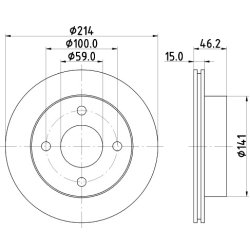 Brake Disc MINTEX MDC861 OE Ref 4020617B01 MINTEX