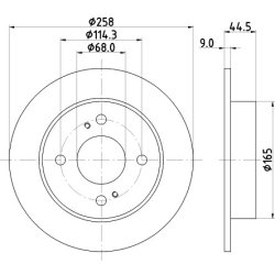 Brake Disc MINTEX MDC863 OE Ref 4320642R01 MINTEX