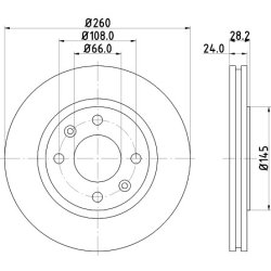 Brake Disc MINTEX MDC868 OE Ref 4246L9 MINTEX