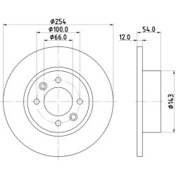 Brake Disc MINTEX MDC870 OE Ref 7700715166 MINTEX