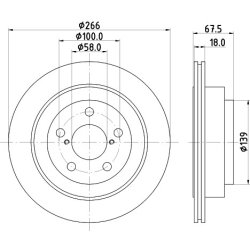 Brake Disc MINTEX MDC877 OE Ref 26310AA111 MINTEX