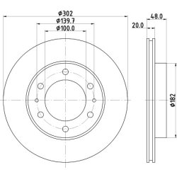 Brake Disc MINTEX MDC879 OE Ref 4351260100 MINTEX