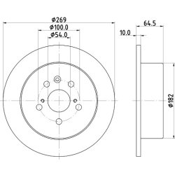 Brake Disc MINTEX MDC883 OE Ref 4243120090 MINTEX
