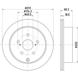 Brake Disc MINTEX MDC886 OE Ref 4243114100 MINTEX