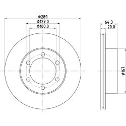 Brake Disc MINTEX MDC891 OE Ref 4351235110 MINTEX