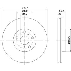 Brake Disc MINTEX MDC901 OE Ref 4351220400 MINTEX