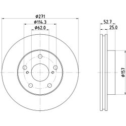 Brake Disc MINTEX MDC905 OE Ref 4251228090 MINTEX