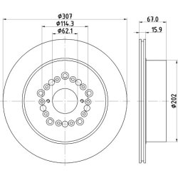 Brake Disc MINTEX MDC906 OE Ref 4243124031 MINTEX