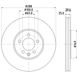 Brake Disc MINTEX MDC915 OE Ref 3A0615301 MINTEX
