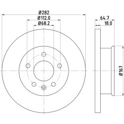 Brake Disc MINTEX MDC917 OE Ref 701615301B MINTEX