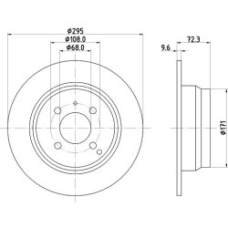 Brake Disc MINTEX MDC919 OE Ref 2714970 MINTEX