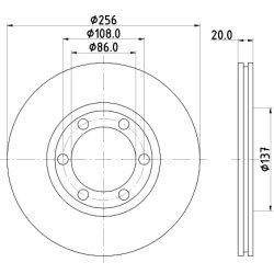 Brake Disc MINTEX MDC972 OE Ref UB3933251 MINTEX
