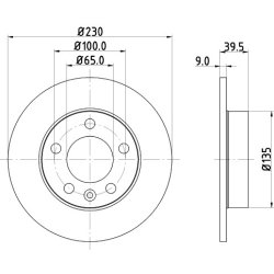 Brake Disc MINTEX MDC980C OE Ref JZW698601AJ MINTEX