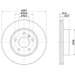 Brake Disc MINTEX MDC984 OE Ref NTC8780 MINTEX