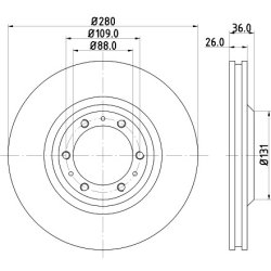 Brake Disc MINTEX MDC987 OE Ref 8943754164 MINTEX