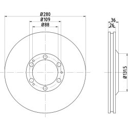 Brake Disc MINTEX MDC988 MINTEX