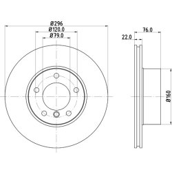 Brake Disc MINTEX MDC989 OE Ref 34116767061 MINTEX