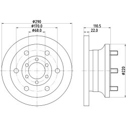 Brake Disc MINTEX MDC994 OE Ref 93821918 MINTEX