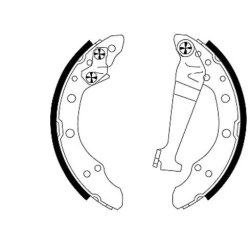 Brake Shoe Set MINTEX MFR136 OE Ref 443609525 MINTEX