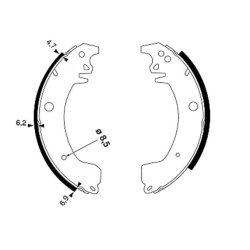 Brake Shoe Set MINTEX MFR151 OE Ref 7701202324