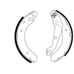 Brake Shoe Set MINTEX MFR163 OE Ref 83BB2200BC MINTEX