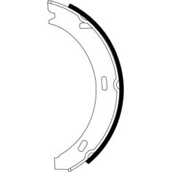 Handbrake Shoe Set MINTEX MFR255 OE Ref 1244200320 MINTEX