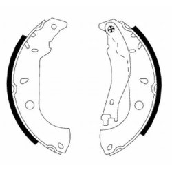 Brake Shoe Set MINTEX MFR267 OE Ref 60810038 MINTEX