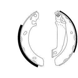 Brake Shoe Set MINTEX MFR284 OE Ref 6500944
