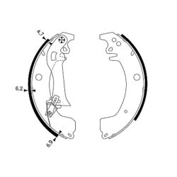 Brake Shoe Set MINTEX MFR455 OE Ref 9109408 MINTEX