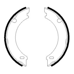 Handbrake Shoe Set MINTEX MFR474 OE Ref 13877980 MINTEX