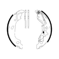 Brake Shoe Set MINTEX MFR487 OE Ref 77362296