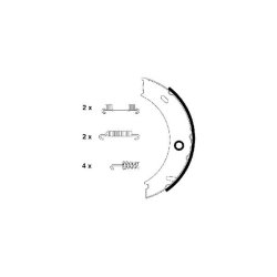 Handbrake Shoe Set MINTEX MFR498 OE Ref 2D0609538A MINTEX